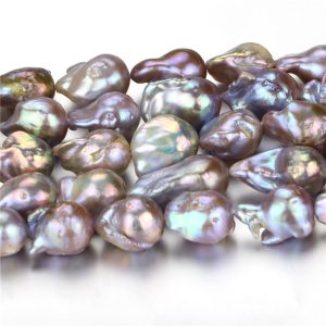 14-19mm Wholesale AAA Multi Color Natural Baroque Freshwater Pearl Strand