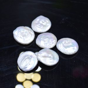 18-20mm Loose AAA Coin Pearl Center Half-drilled Side drilled or Undrilled