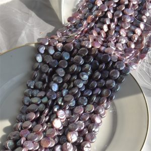 White 12-13mm AAA Round Coin Pearl Strand