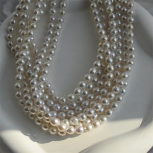 7-8mm Drop Shaped Pearl Strands